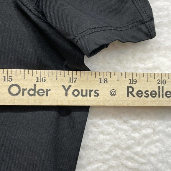 Apana Shirt Womens XS Black Ruffle Layered Cris Cross Athleisure Workout Gym - Picture 9 of 11